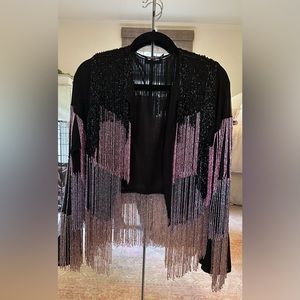 Beaked fringe jacket